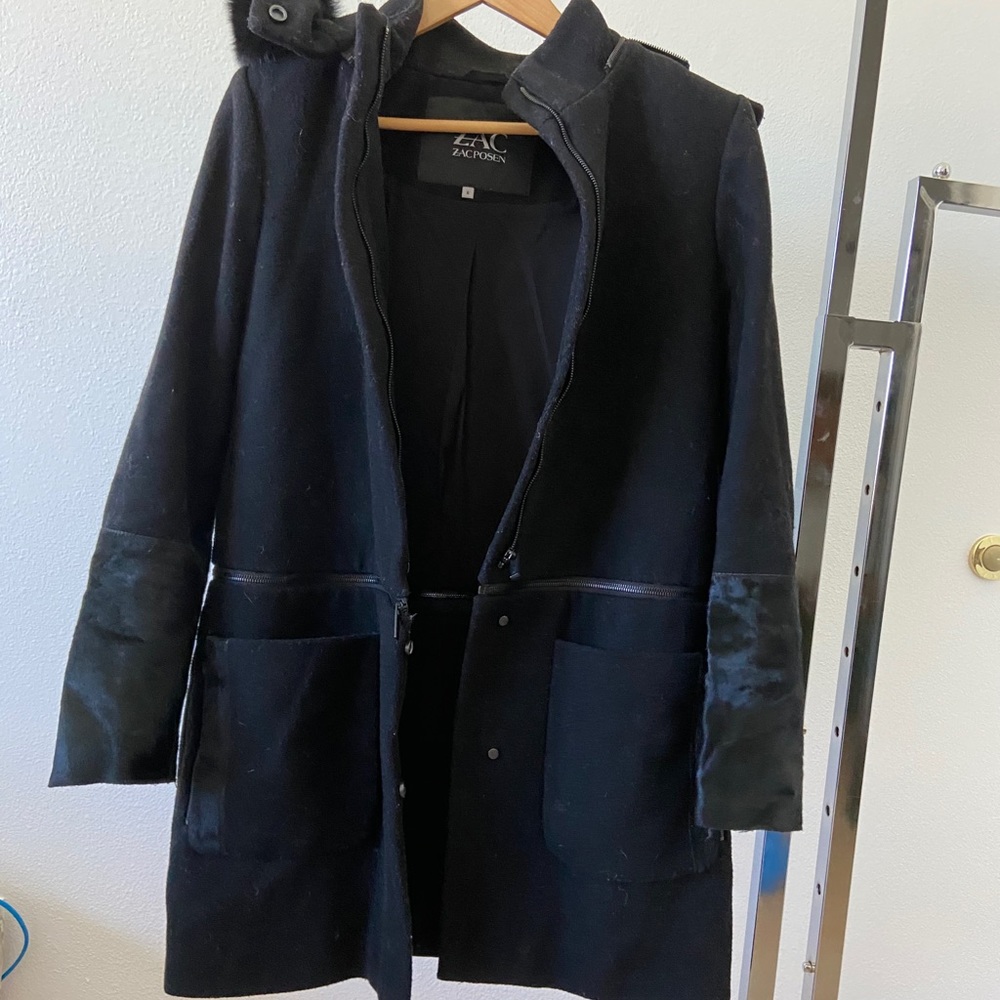 Zac Zac Posen Black Coat Convertible - Picture 5 of 7